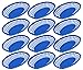 Set of 12 Blue Oval Fast Food / Deli Baskets, 9.25 by 5.67-Inch, Blue (12)