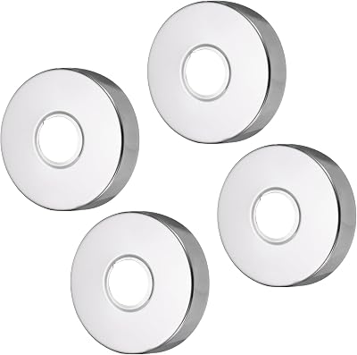 sourcing map 4x Shower Arm Flange Escutcheon Plate Stainless Steel Round for 1"
