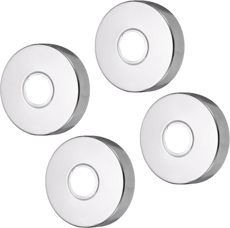 sourcing map 4x Shower Arm Flange Escutcheon Plate Stainless Steel Round for 1"