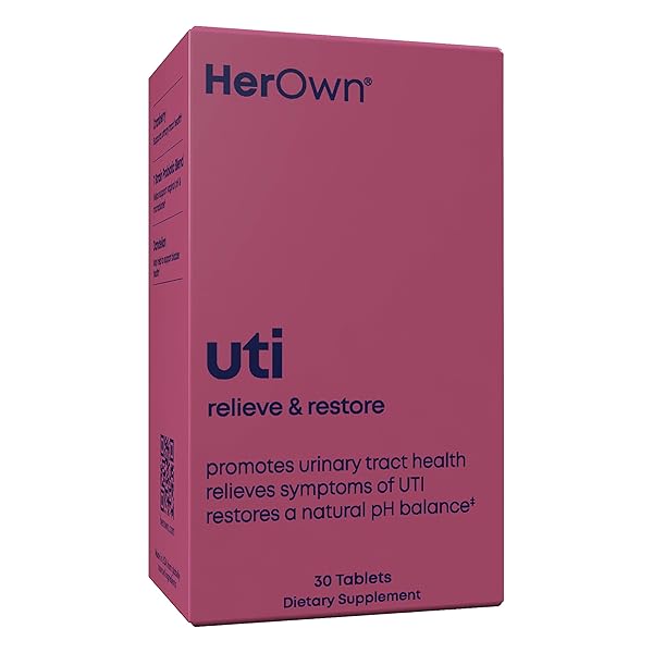 HER OWN UTI, HELPS RESTORE PH BALANCE, SUPPORTS VAGINAL FLORA AND BALANCE, PROMOTES URINARY HEALTH, 7 STRAIN PROBIOTIC BLEND, SHELF STABLE, GLUTEN AND SOY FREE, VEGAN, 30 CAPSULES, 30 SERVINGS