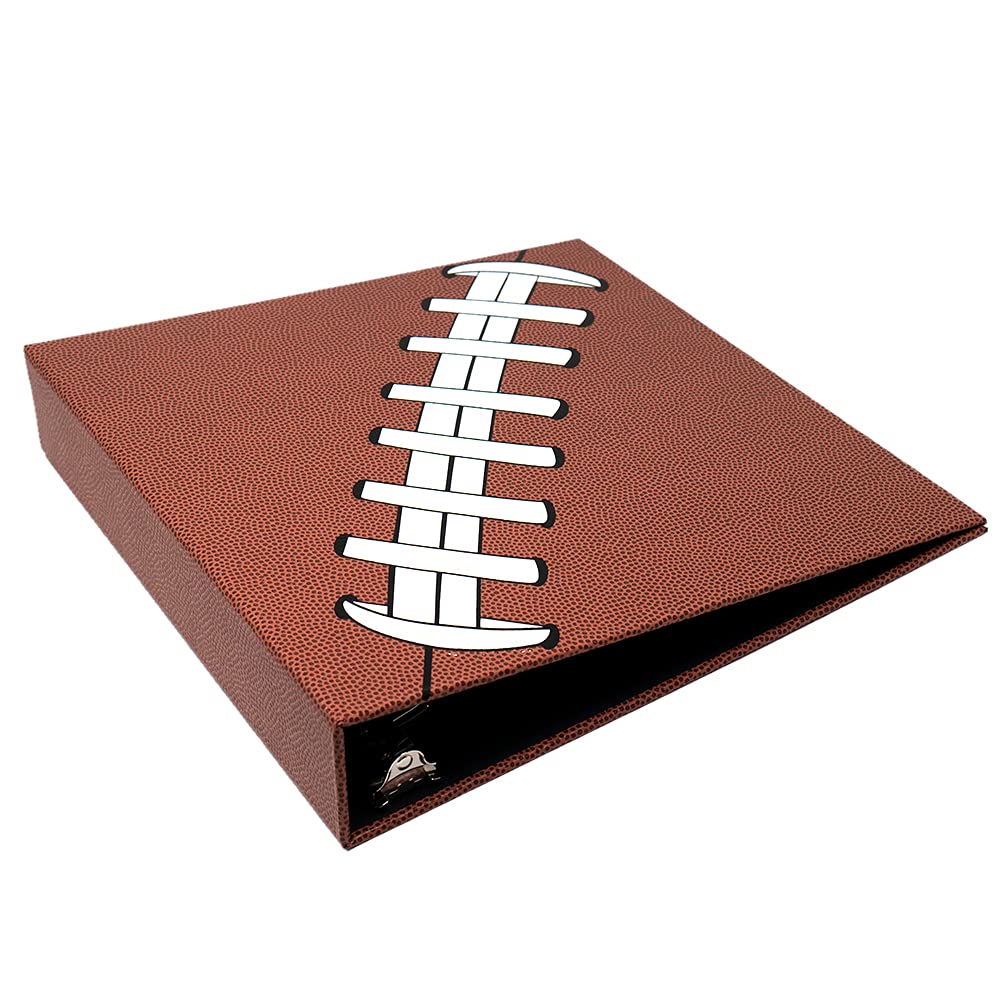 Photo 1 of Football Card Binder with Pigskinz Texture by All Star Products | Real Football Look & Feel | Patented 3-Ring Album for Trading Card Protection | Ideal for Collectors & Fans