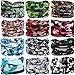 VANCROWN Headwear Head Wrap Sport Headband Sweatband 220 Patterns Magic Scarf 12PCS & 6PCS 12 in 1 (12PCS.Camouflage 4)