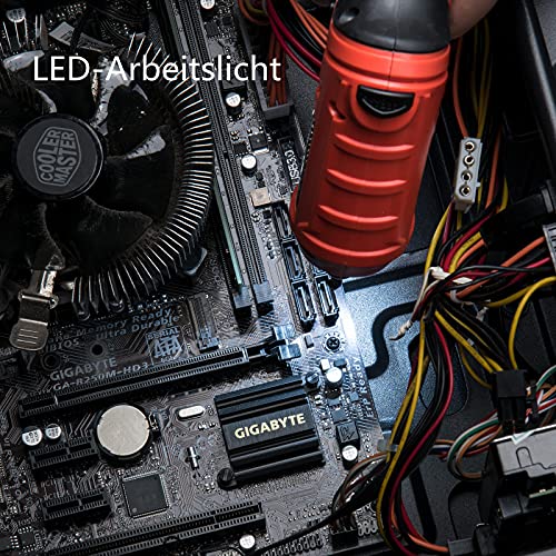 Akkuschrauber, 3,6 V Mini Akku Schraubendreher Set mit 45 Zubehör, USB-Ladegerät, LED-Licht und Aufbewahrungsbox… – Bild 4