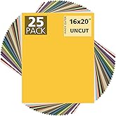 Mat Board Center, Pack of 25 16x20 Uncut Mat Boards - Assorted Colors - White Core - for Frames, Pictures, Photos, Crafts