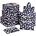 Luggage Organizer,Mossio 7 Set Compression Pouches for Suitcase Backpacking Camping Cruise Navy Daisy