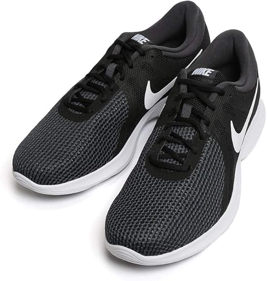 Amazon ナイキ サカゼン 大きいサイズ メンズ ロゴ メッシュ ローカットスニーカー Revolution 4 4e ブラック 29 0 Nike ナイキ スニーカー