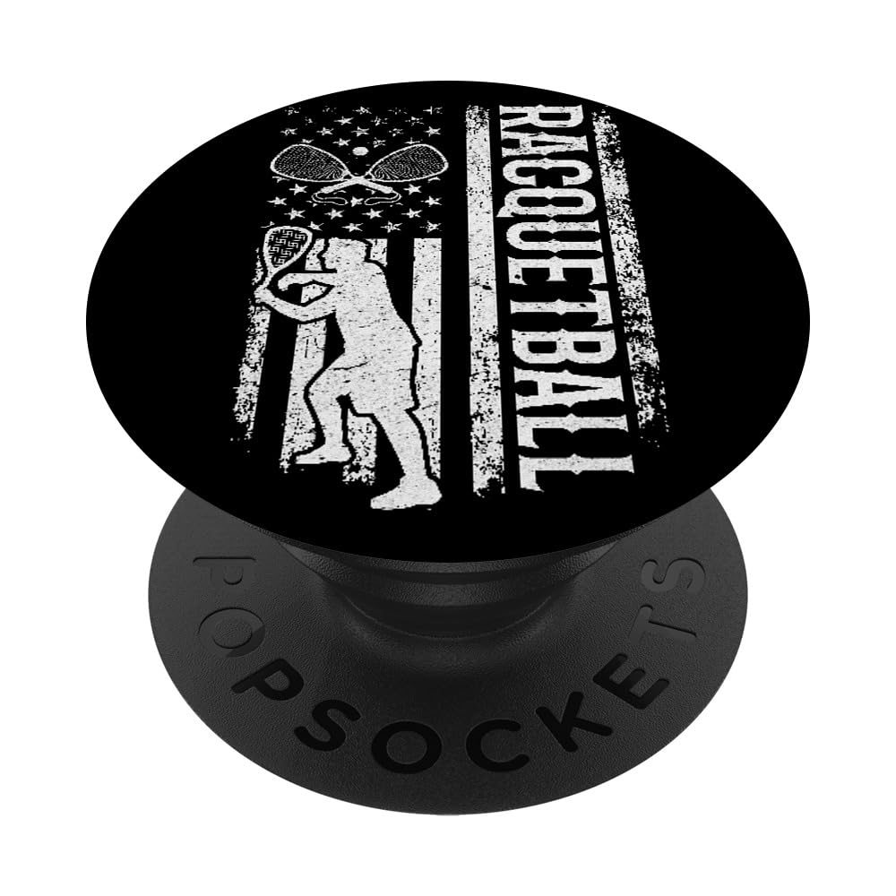 Racquetball US Flag Racquetball Player PopSockets Swappable PopGrip