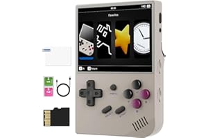 DORITENEY RG35XX 2024 Retro Handheld Game Console Linux System HD and TV Output 3.5 Inch IPS Screen 64G TF Card 5500+ Classic Games 2600mAh Battery(RG35XX 2024-Gray-New)