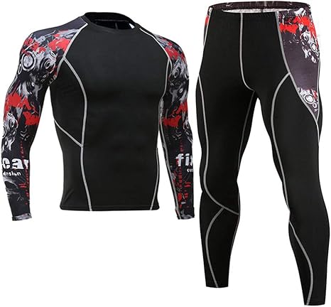 JJZZ Conjuntos térmicos para Hombre Conjunto De Compresión para ...
