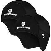 ROCKBROS Skull Cap Helmet Liner Winter Thermal Cycling Caps for Men Women Running Beanies Hat with Glasses Holes