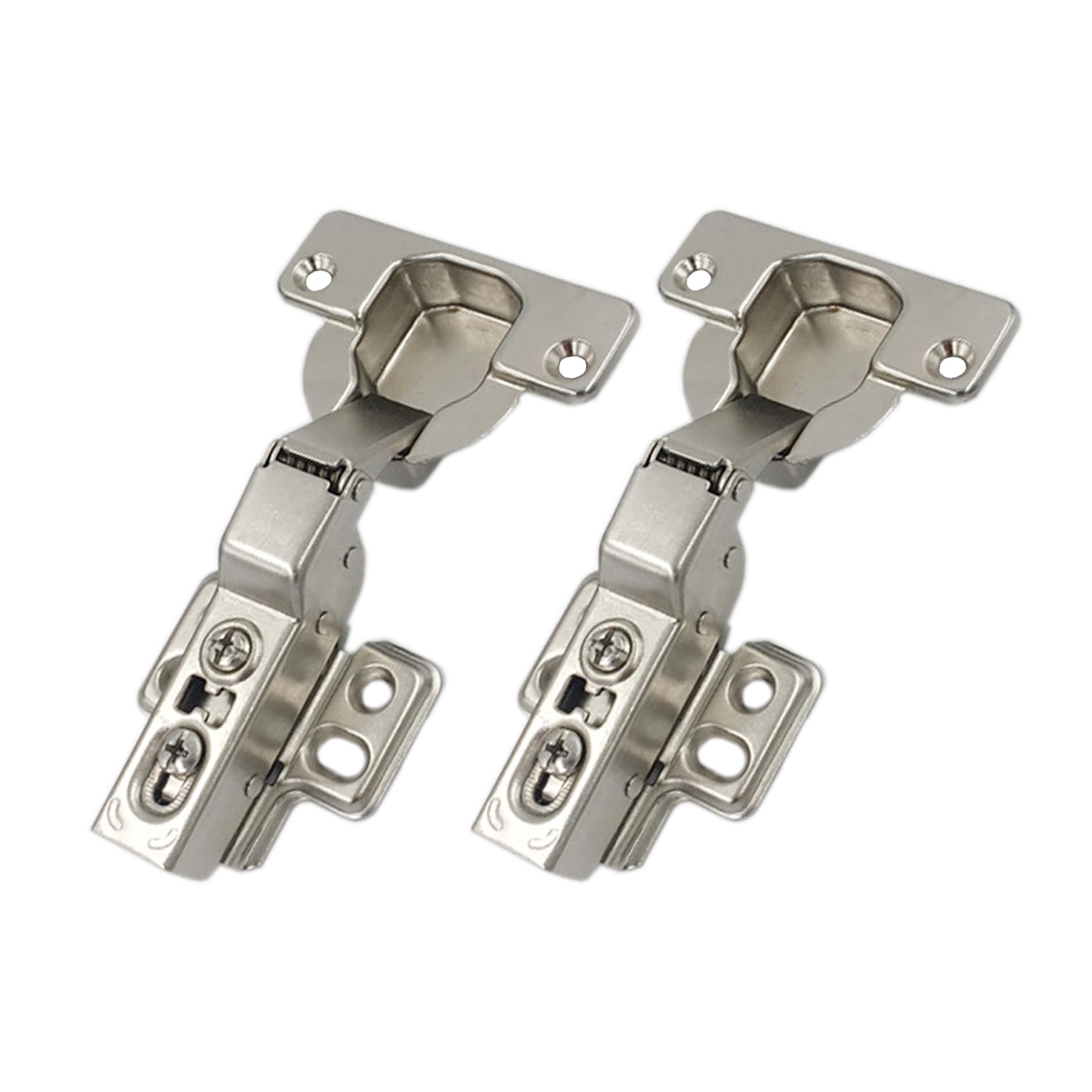 LOOTICH 95 Degree Half Overlay 40mm Soft Close Hinges with Hydraulic Damper for Kitchen Cabinet Cupboard Wardrobe Heavy Thick Door Hinges with Cushioning Buffering Mechanism Pack of 2