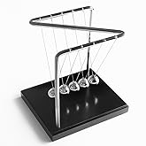 Newtons Cradle Pendulum Balls, Educational Physics Large Balance Balls Desktop Decoration Swinging Ball Desk Toy for Office H