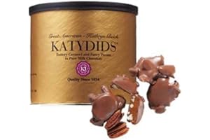 Kathryn Beich Katydids Candy (2 tins) : Kathryn Biech Original Milk Chocolate Caramel Pecan Clusters. The Turtles in the Famous Gold Tin Pack of 2, 8 Ounce (Pack of 2)
