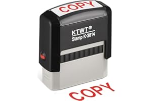 KTWT Copy Stamp, Copy Self Inking Stamp -Refillable Stampers for Office, Business, Accounting, Bookkeeping, Coding, Legal, Notary, Ordering, Inventory Stamps - Red Ink