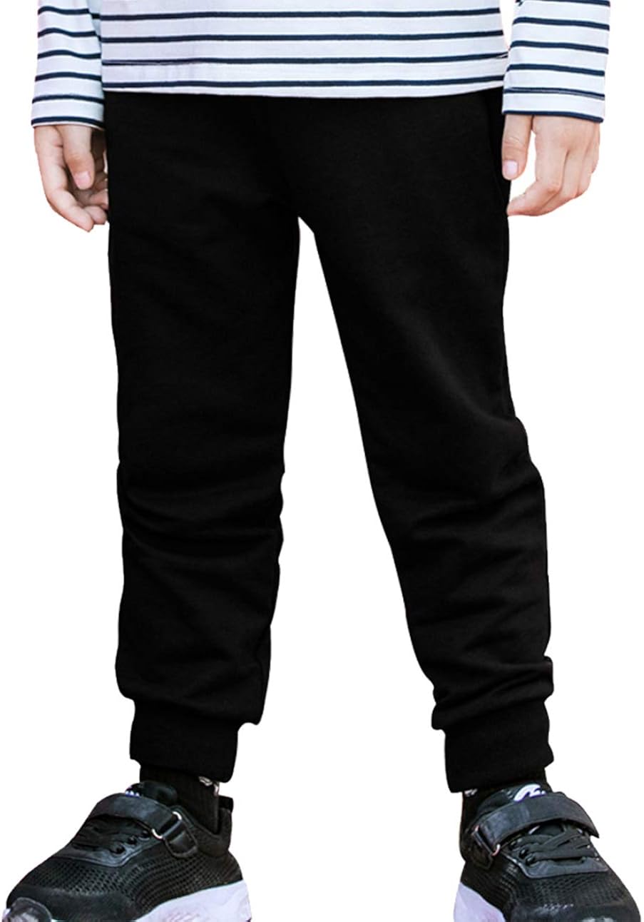 T.H.L.S Toddler Boys Girls Sweatpants Cotton Active Jogger Pants with Pockets 1-7T, 3-Pack: Clothing