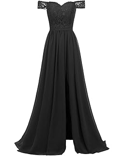 long gown black for chubby