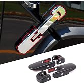 Hood Latch Covers Compatible with Hummer H2 2003-2009, ABS Hood Latch Lock Trim Cover, Hood Side Hinge Trim Cover Kit (Matte Black)