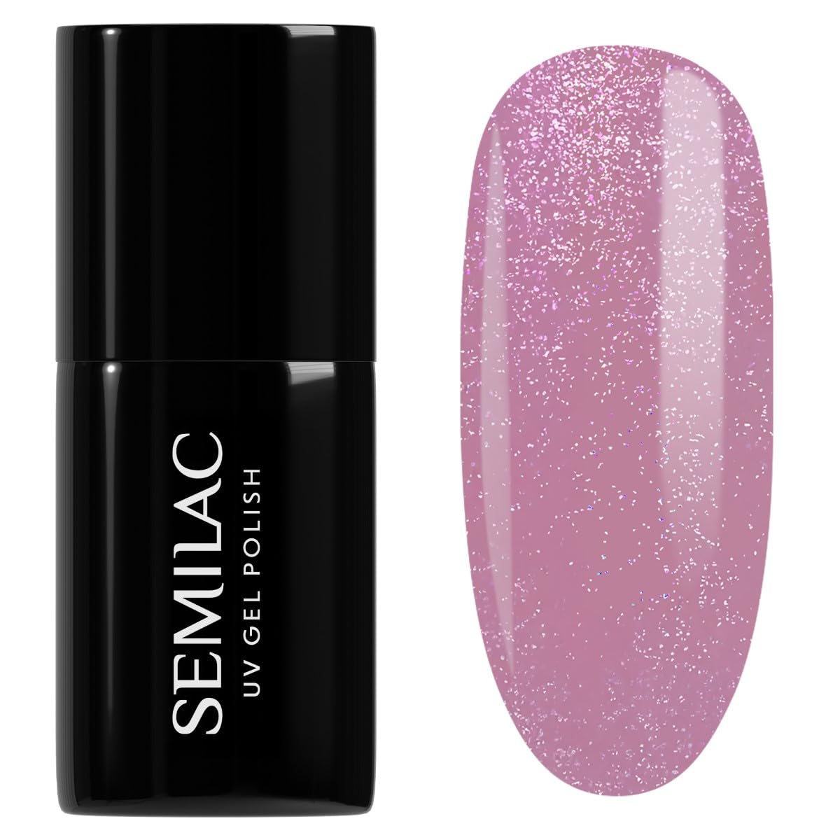 SEMILAC Gel Nail Polish 319 Shimmer Dust - Full Coverage Gel Polish - Soak Off Easy To Use LED/UV Nail Lamp - Long Lasting Manicure and Pedicure up to 3 weeks