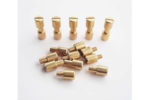 SICODA Pocket Knife Screw and Bolts,EDC Knifemakers Corby Knives Pivot Pin Fasteners Rivets,DIY Knife Handle Studs,Pack of 10 Sets (Brass)