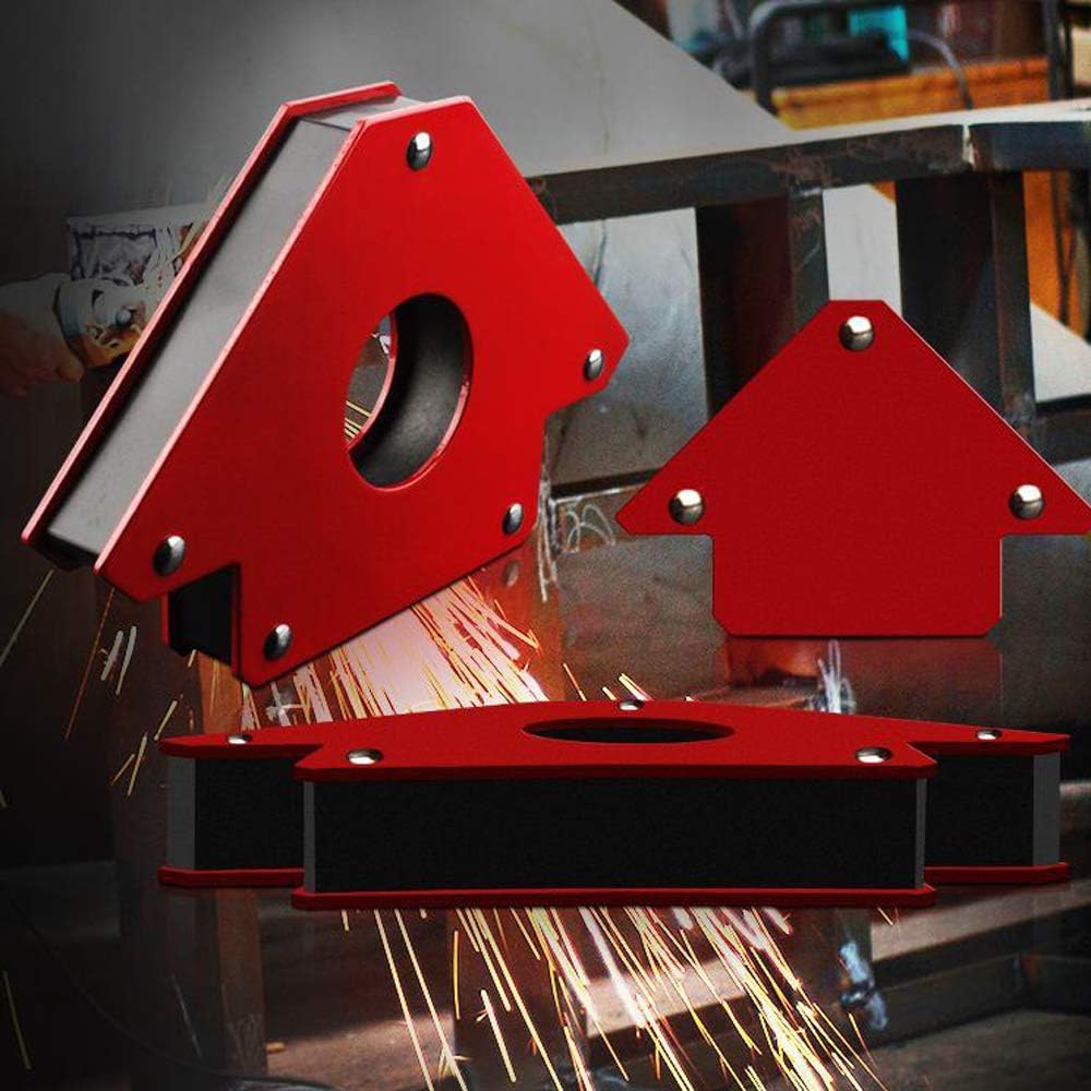 Welding Magnetic Holder and Positioner, 25lbs Strong Hold, 2 Pack Welding Magnet in Welding Soldering, 45/90/135 Degrees Corner Magnet, Metal Working Tools and Equipment - - 