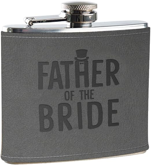 father of the bride hip flask