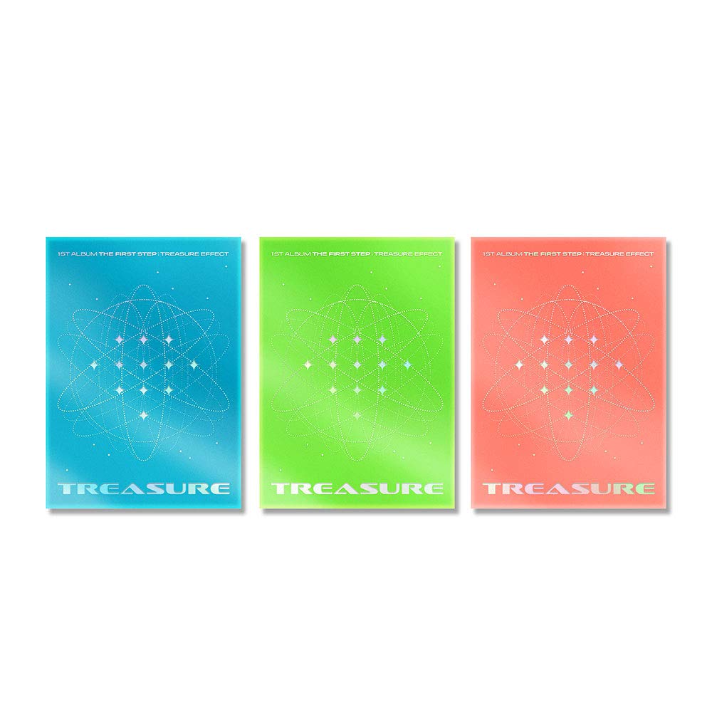 Treasure 1st Album [THE FIRST STEP : Treasure Effect] Set (Blue, Green, Orange) (Incl Pre-order Benefits : Find Treasure Scratch Card, AR Photocard, AR Photo board, Double sided Poster (Folded))