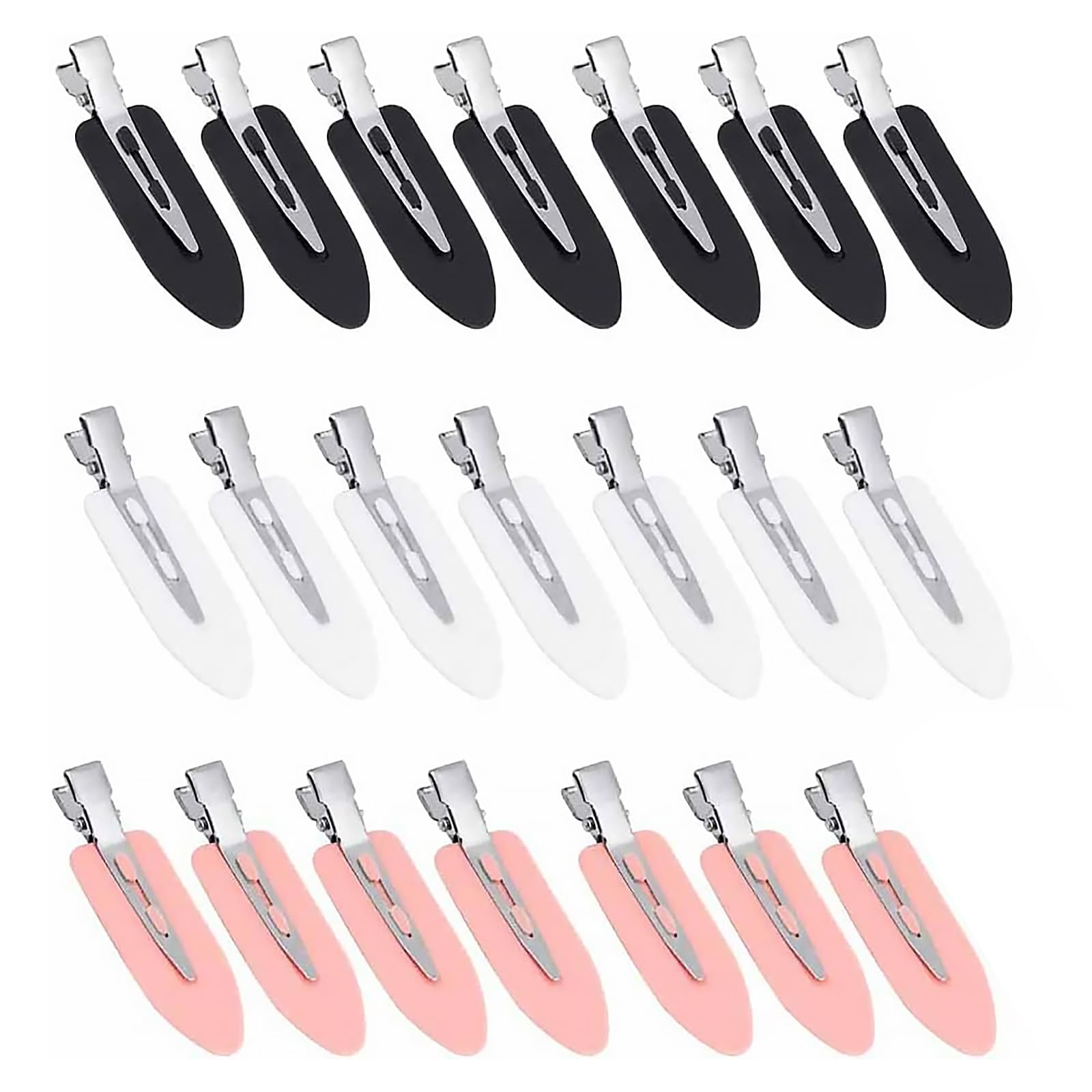 INBOLM No Crease Hair Clips, 21 Pcs Curl Clips for Girls Women - Bangs No Bend Clips for Makeup Application, Hair Styling, Face Washing (Black)