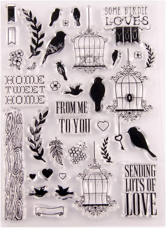TShopm Home Sweer Home Silicone Clear Stamp Seal DIY Scrapbook Embossing Album Decor Craft Art