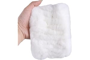 BOONJOVIA Rex Rabbit Fur Knitted Headband - Winter Fashion Ear Warmers Neck Warmer Snood Scarf (White, One Size)