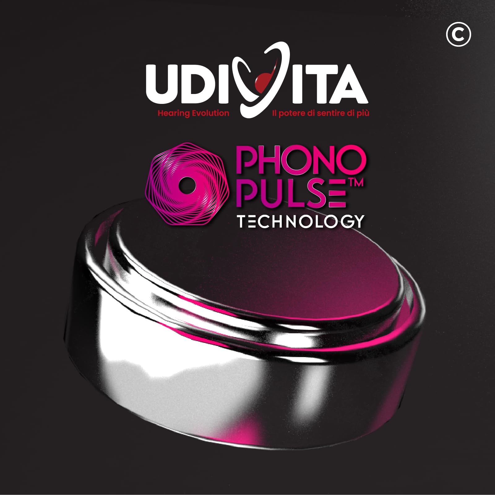 120 Batterien für Hörgeräte Udivita Größe 10 Phono Pulse Technologie - 20 Blister mit 6 Batterien 6