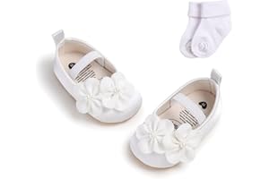 Sehfupoye Baby Girls Princess Shoes Infant First Walking Sneakers Soft Sole Toddler Mary Jane Shoe PU Leather Prewalkers