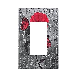 Valentine'S Day Red Rose 1 Gang Single Rocker Art