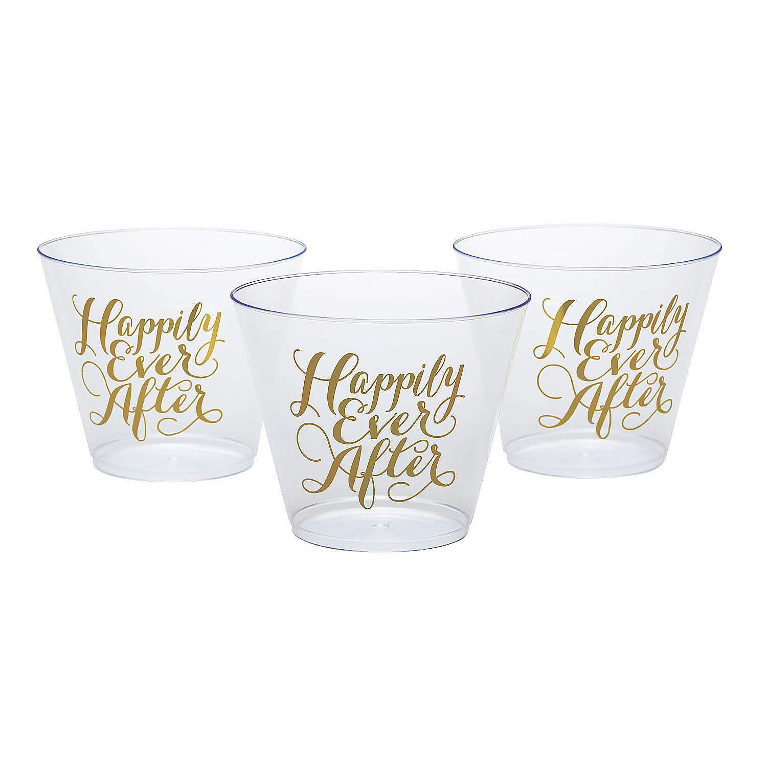 Photo 1 of Fun Express Happily Ever After Clear Plastic Tumblers - Party Supplies - 50 Pieces