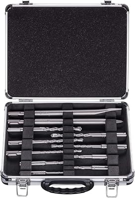 Accessories Professional 11tlg. SDS-Plus Mixed Hammerbohrer und Meißel Set (für Beton und Mauerwerk, Zubehör Bohrhammer)