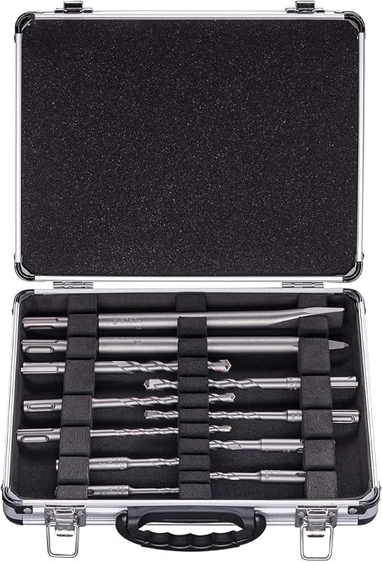 Accessories Professional 11tlg. SDS-Plus Mixed Hammerbohrer und Meißel Set (für Beton und Mauerwerk, Zubehör Bohrhammer)
