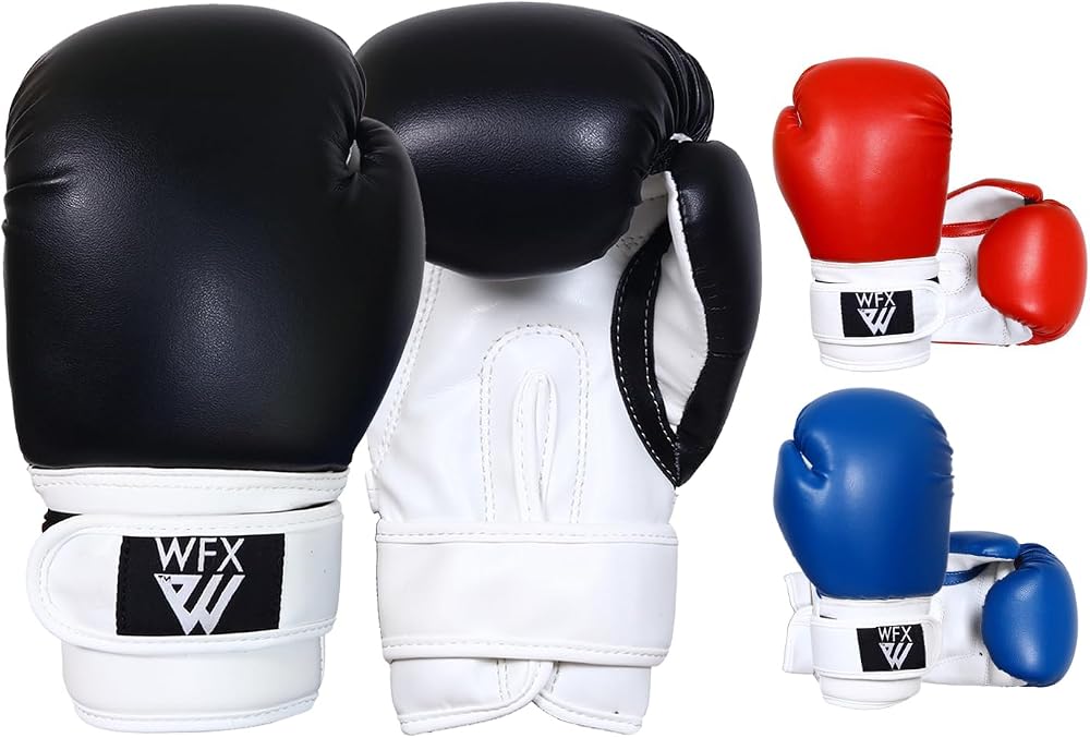 WFX Kids Boxing Gloves 4OZ PU Leather Sparring Muay Thai Training