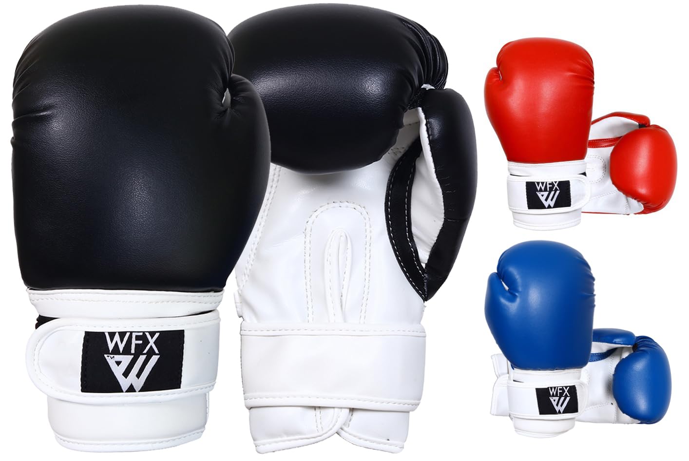 Kids Boxing Gloves for Martial Arts Sparring Junior Mitts Heavy Duty Leather MMA Training Punch Bag Gloves Striking Muay Thai Kick Boxing Boys and Girl (Black, 4OZ)