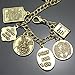 RechicGu Vintage Gold Catholic Religious Church Medals Cross Chain Cuff Pray Bracelet Bangle Charm Inspirational Bible Jesus Saints Pray for US