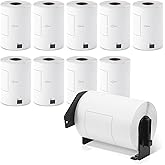 MarkDomain Replace for Brother DK-1241 (4" x 6") Die-Cut Shipping Labels Use with Brother QL-1100NWB QL-1100 Label Printer, (102mm x 152mm) 200 per roll, 10 Rolls (2000 Labels) + 1 Frame
