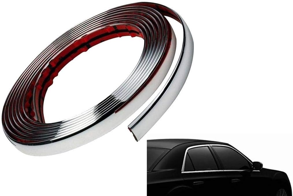 Supremechoice CB15M20 Car Side Window Door Beading A1 Quality Stylish Beading Roll Size 15mm Meter 20 Chrome For Ford Explorer