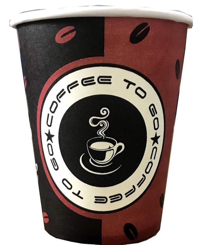 Trendsky 1000 Stück Kaffeebecher Coffee to go Pappe beschichtet 200 ml, Becher für Kaffee/Tee, 200ml Hartpapier Einweg Pappbe