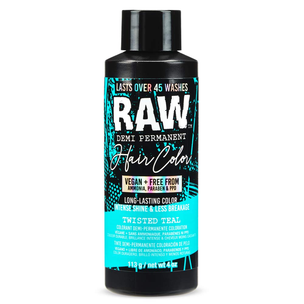 Amazon Com Raw Twisted Teal Demi Permanent Hair Color Vegan Free From Ammonia Paraben Ppd Lasts Over 45 Washes 4oz Beauty