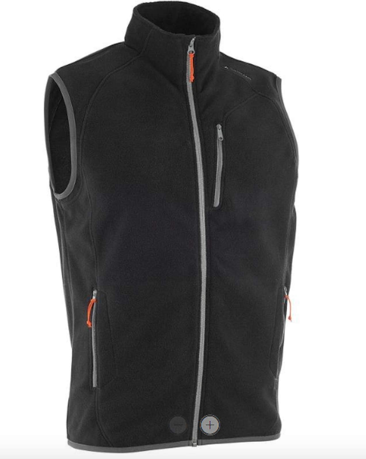 decathlon Hiking Fleece Gilet Men's Mountain Black, Active Sport, Lightweight Breathable