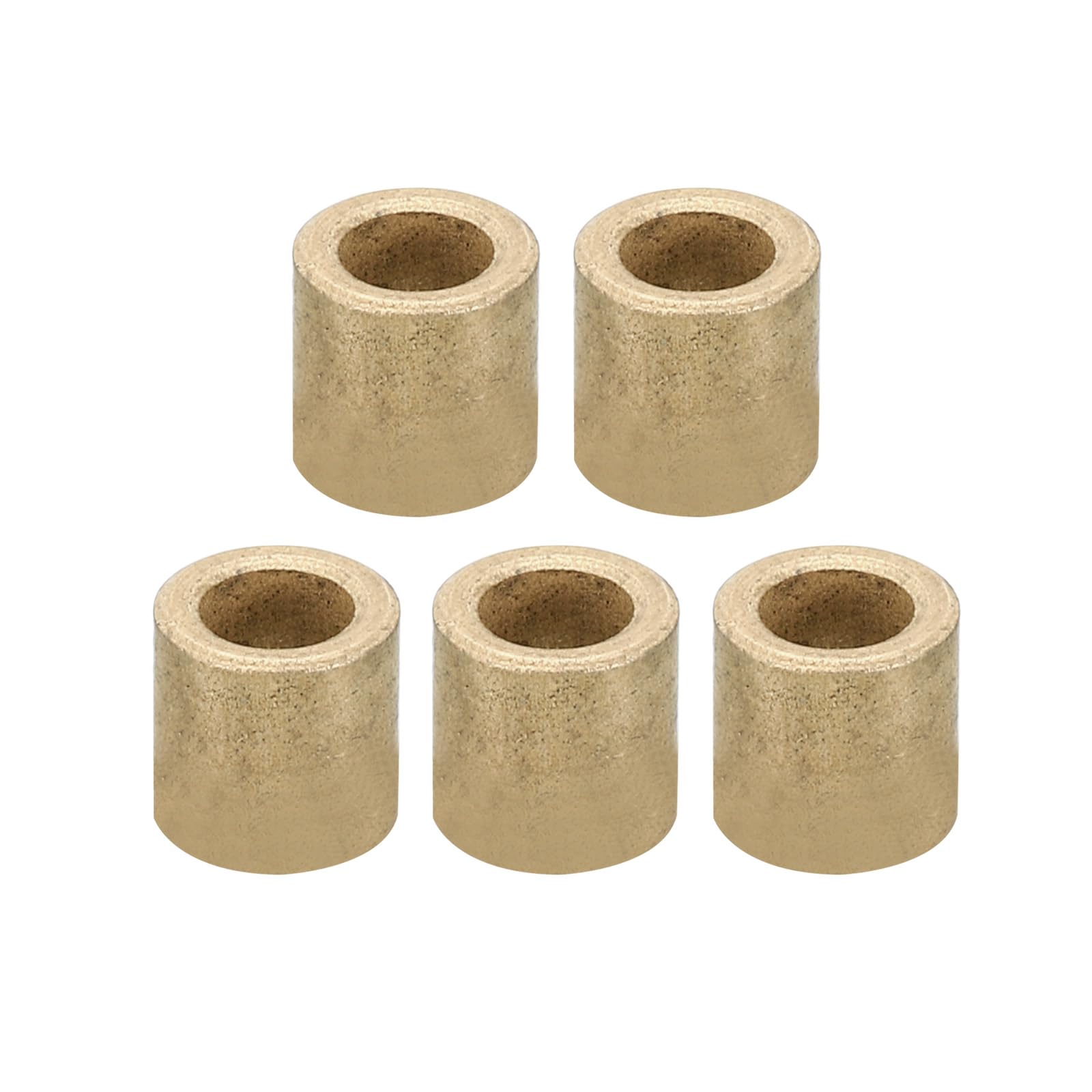 PATIKIL M5 Brass Spacers, 5 Pcs Metal Spacer Brass 5mm ID x 8mm OD x 10mm L Brass Spacers Screw Standoff for 1/5 Inch or M5 Screw