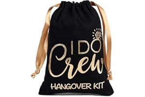 Cytdkve Gold Foil Bachelorette Party Favor Bag Hangover Kit Bag, Wedding Bridal Party Favor Bags for Bridesmaid Gifts Engagem