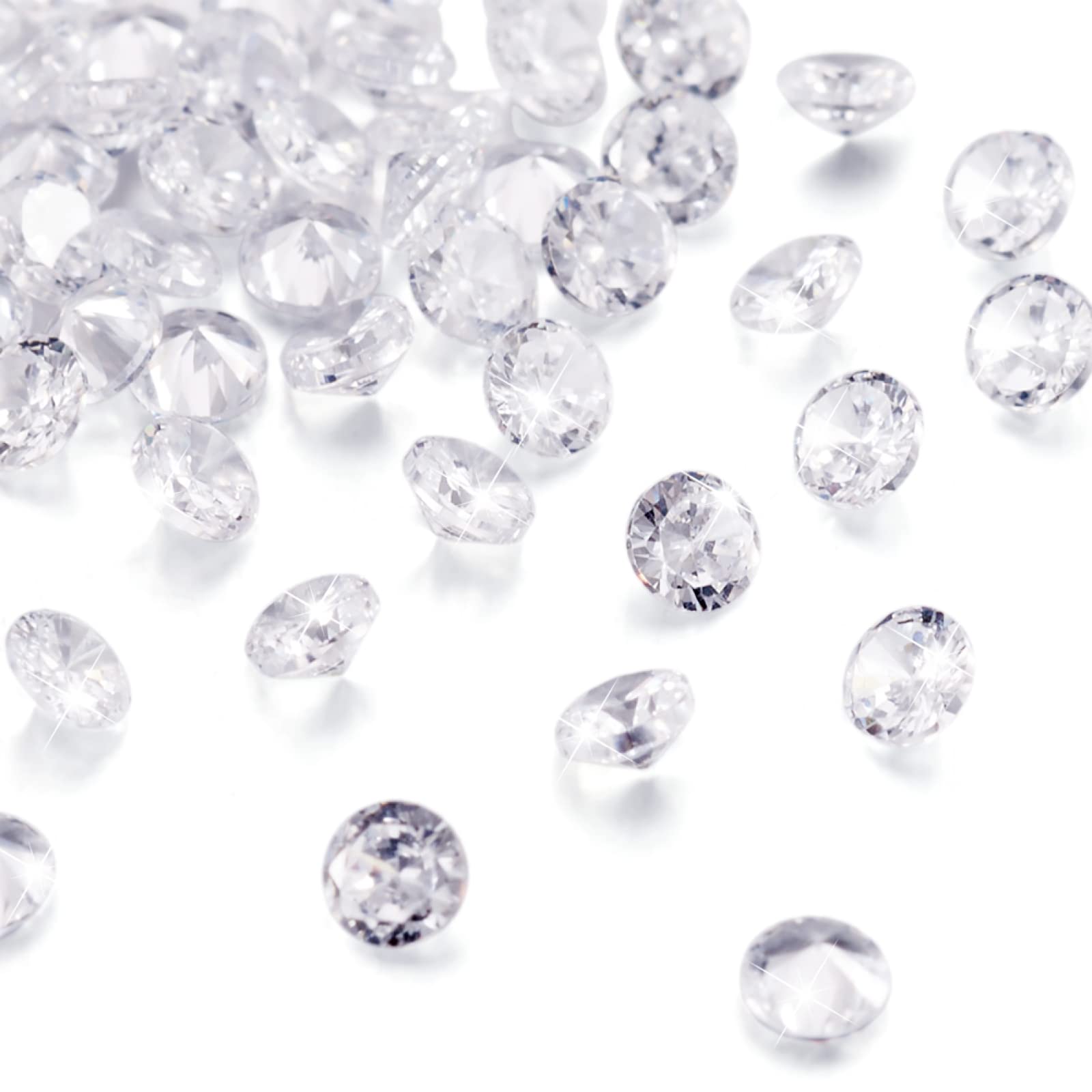 Craftdady 50pcs 2.5mm Clear Cubic Zirconia Stone Mini CZ Rhinestone Faceted Cabochons for Earring Bracelet Pendants Jewelry DIY Craft Making