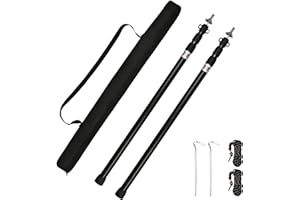 Tiandirenhe Camping Tent Pole, 230cm Awning Poles Thicken Aluminum Alloy Tent Support Rods Beach Shelter Tarp Awning Pole for