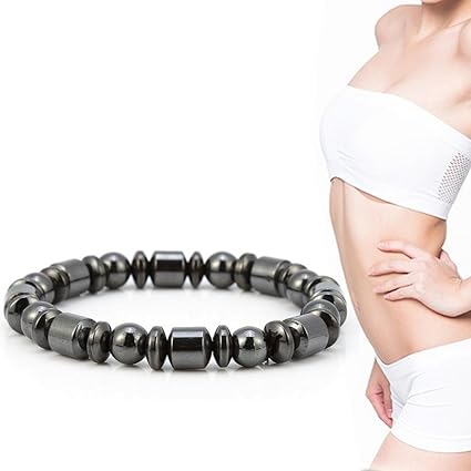 5 Stk Unisex Magnetarmband Magnetische Therapie Armband für Gewichtsverlust Gesundheitswesen, Schwarz