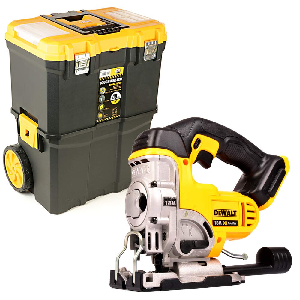 DeWalt DCS331 18V XR Jigsaw with 19 Heavy Duty Rolling Storage Toolbox