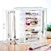 FabricMCC Clear Jewelry Box - Premium Quality Cosmetics Makeup Organizer Set - Jewelry Big Storage Case Display with 6 Drawer and 2 Side Swings for Home, Office
